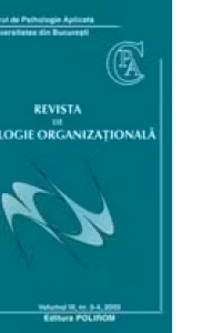 Revista de psihologie organizationala. Volumul III, nr. 3-4/2003