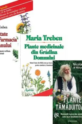 Pachet 3 carti: Plante tamaduitoare, Plante medicinale si Sanatate din farmacia Domnului - Nicolae Onu, Maria Treben