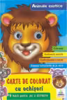 Animale exotice - Carte de colorat cu ochisori