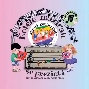 Muzici pentru pitici in Metoda Bianco. Notele muzicale se prezinta