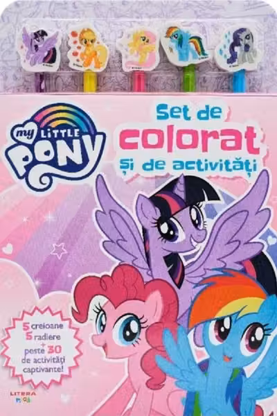 MY LITTLE PONY. Set de desenat si de activitati (5 creioane si 5 radiere)