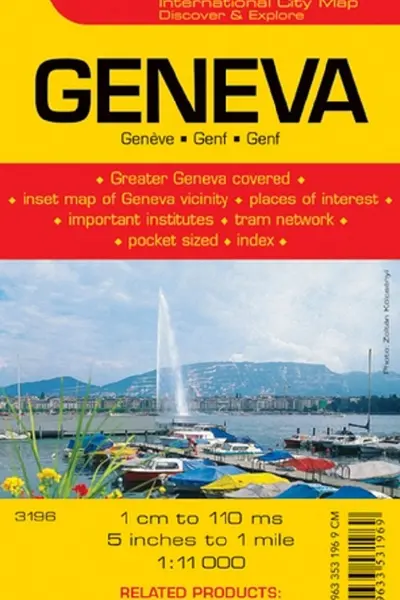 Geneva. Harta turistică și rutieră