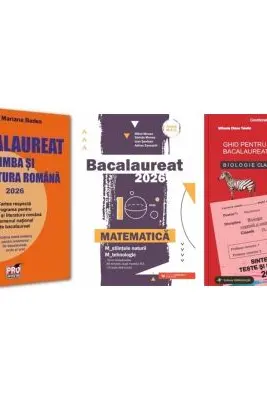 Pachet Bacalaureat 2026. Limba si literatura romana, Matematica M-stiintele-naturii si M-tehnologic si Biologie clasele 9-10 - Mariana Badea, Mihai Monea, Stelica Ene