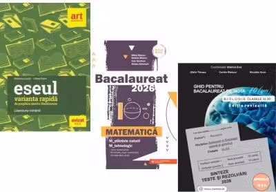 Pachet Bacalaureat 2026. Eseul. Varianta rapida de pregatire, Matematica M-stiintele-naturii si M-tehnologic si Biologie clasele 11-12- Liliana Paicu, Mihai Monea, Stelica Ene