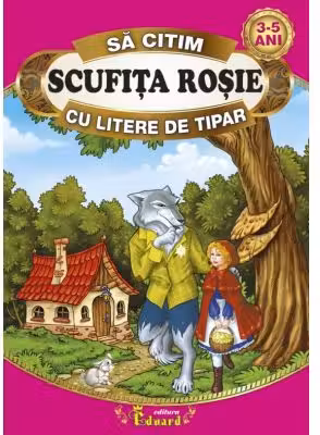 Sa citim SCUFITA ROSIE cu litere de tipar