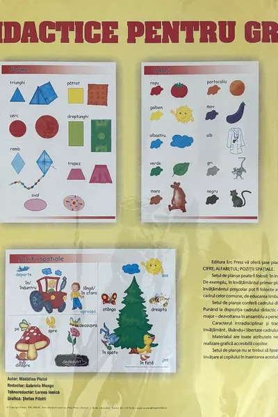 Planșe didactice pentru grădiniță