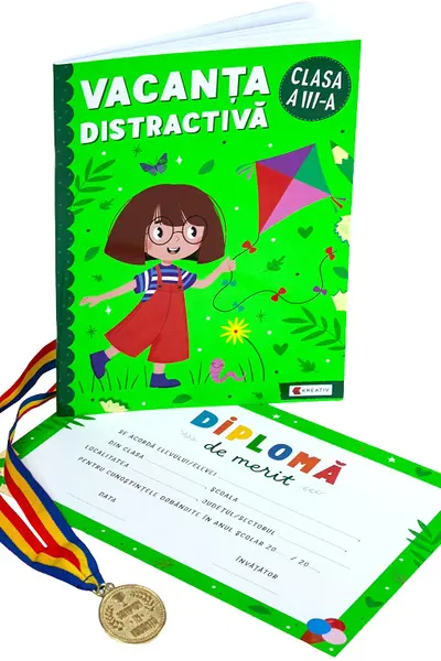 Pachet: Vacanța distractivă + Diplomă + Medalie - Clasa 3