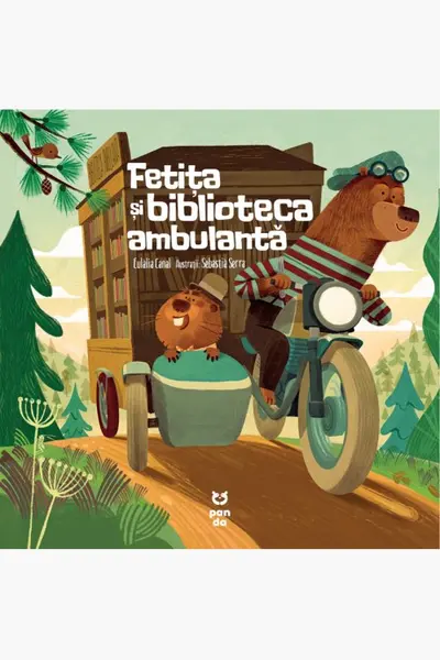 Fetita si biblioteca ambulanta