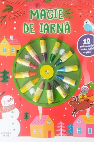 MAGIE DE IARNA. 12 creioane mici pentru maini de pitici