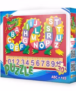 Puzzle. ABC+ 123. 30