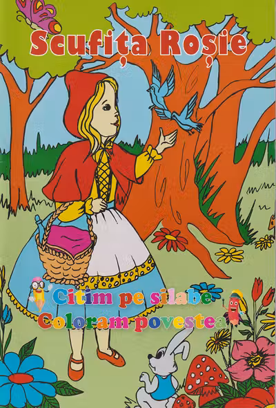 Citim pe silabe si coloram povestea Scufita Rosie