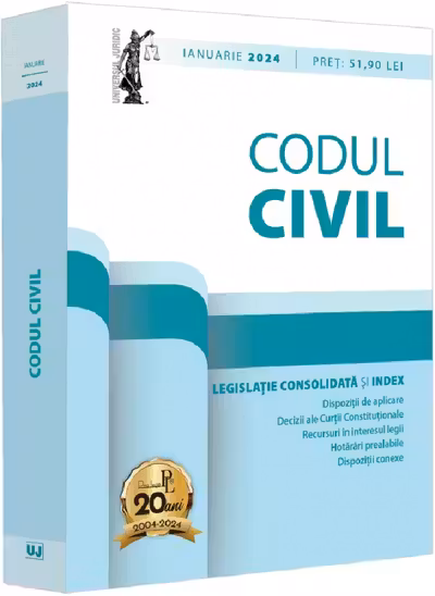 Codul civil și legislație consolidată Ianuarie 2024