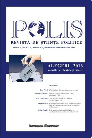 Polis Vol.5 Nr.1(15) Serie nouă Decembrie 2016- Februarie 2017 Revista de Științe Politice