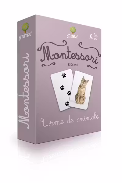 Carti de joc Montessori - Urme de animale
