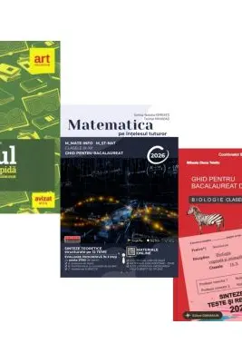 Pachet Bacalaureat 2026. Eseul. Varianta rapida de pregatire, Matematica pe intelesul tuturor M-mate-info, M-stiintele naturii si Biologie clasele 9-10 - Liliana Paicu, Teohar Mihadas, Stelica Ene