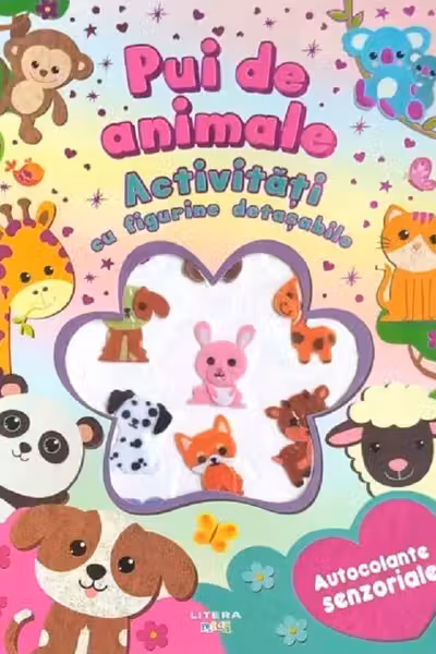 PUI DE ANIMALE. Activitati cu figurine detasabile. Autocolante senzoriale