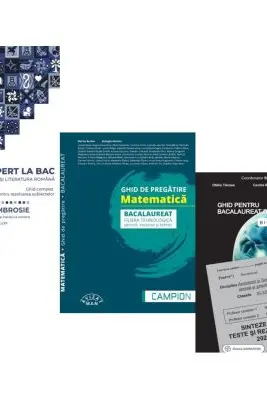 Pachet Bacalaureat 2026. Ghid complet Limba si literatura romana, Matematica. filiera tehnologica: servicii, resurse si tehnic si Biologie clasele 11-12 - Delia Ambrosie, Marius Burtea, Stelica Ene