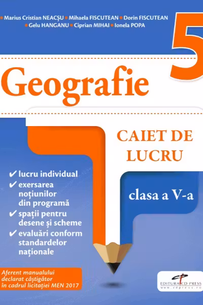 Geografie - Clasa 5 - Caiet de lucru