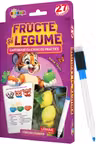27 de cartonase. Scrie si sterge. Fructe si legume: cartonase cu exercitii practice
