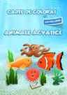 Carte de colorat cu abtibilduri. Animale acvatice