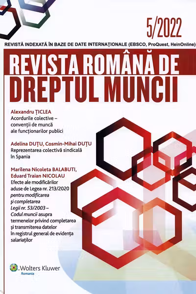Revista Română de dreptul muncii Nr.5 din 2022