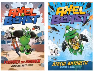 Pachet format din 2 titluri Axel & Beast. Evadarea din Grabbem, Atacul antarctic