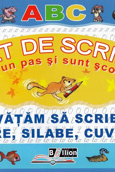 Invatam sa scriem litere, silabe, cuvinte. Caiet de scriere