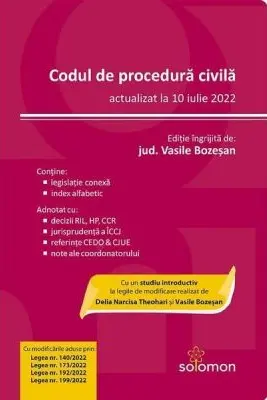 Codul de procedura civila (actualizat la 10 iulie 2022)