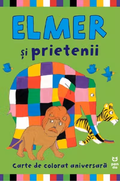 Elmer si prietenii. Carte de colorat aniversara
