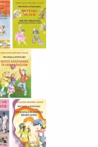 Educatie pentru viata. 4 carti fundamentale pentru copii + 1 carte cadou pentru parinti. Pachetul cu ilustratii alb-negru