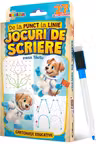 27 de cartonase educative. De la punct la linie. Jocuri de scriere