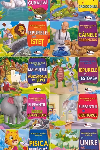 Povesti cu talc POP-UP. Cutie cu 10 carti