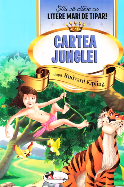 Cartea junglei - Stiu sa citesc cu litere mari de tipar!