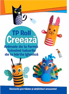 Creeaza animale de la ferma folosind tuburile de la hartia igienica