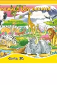 Animale din savana-Carte 3D
