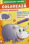Coloreaza+autocolante Animale amuzante