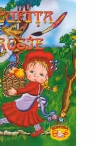 Scufita Rosie - carte de colorat + Creioane color 12 culori