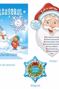 Fulgusorul si alte povestioare ilustrate de citit in zilele cu ninsoare. Carte de povesti + poster + magnet
