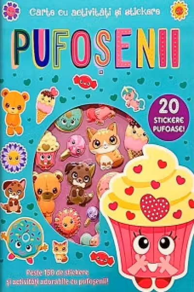 Pufosenii Carte cu activitati si stickere