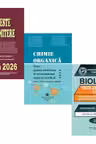 Pachet 3 carti Chimie organica Fizica si Biologie. Teste pentru admiterea in invatamantul superior medical 2026