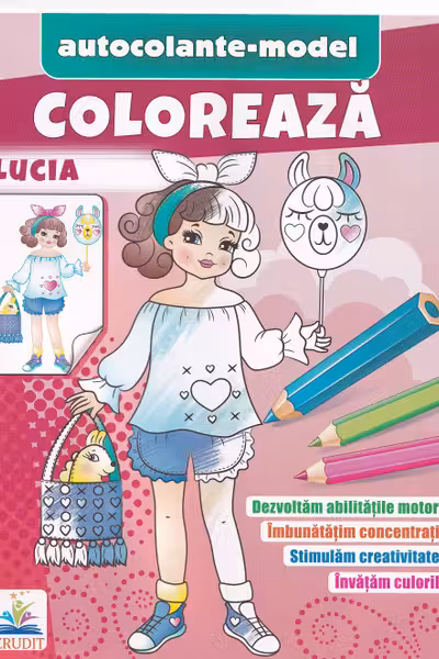 Coloreaza+autocolante Lucia