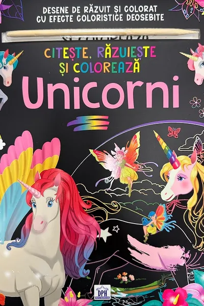Citeste razuieste si coloreaza. Unicorni