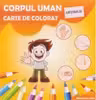 Corpul uman - Carte de colorat cu abțibilduri