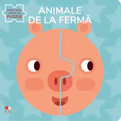 ANIMALE DE LA FERMA. Prima mea carte cu puzzle