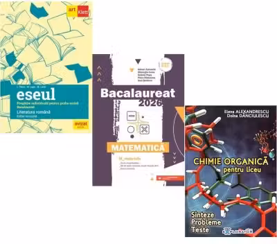 Pachet Bacalaureat 2026. Eseul. Literatura Romana. Pregatire individuala pentru proba scrisa, Matematica M_Mate-Info si Chimie organica pentru liceu. Sinteze. Probleme. Teste - Liliana Paicu, Gheorghe Iurea, Elena Alexandrescu