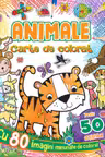 Animale - Carte de colorat cu abtibilduri