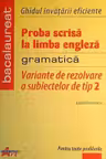 Proba scrisa la limba engleza gramtica