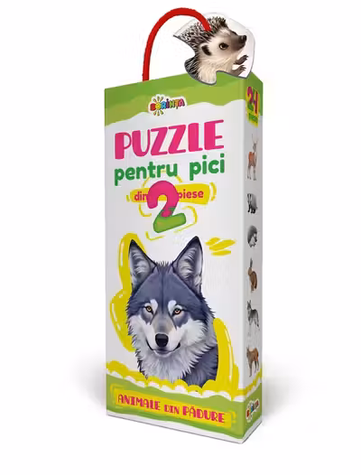 Animale din padure (Puzzle pentru pici din 2 piese)