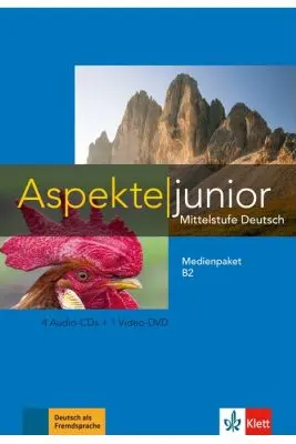 Aspekte junior B2, Medienpaket (4 Audio-CDs + Video-DVD). Mittelstufe Deutsch