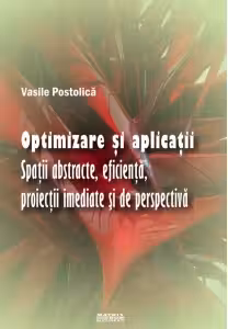 Optimizare si aplicatii. Spatii abstracte, eficienta, proiectii imediate si de perspectiva